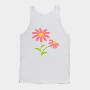 Cute Cartoon Red Daisy Tank Top